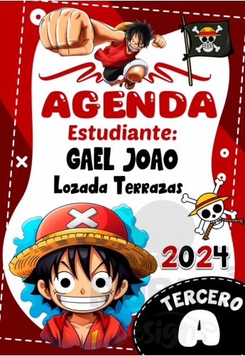 One Piece Caratula Agenda